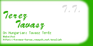 terez tavasz business card